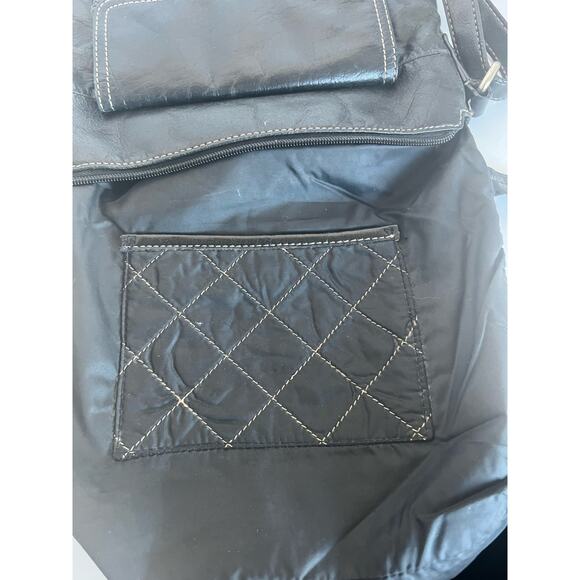 Giani Bernini Black Leather Crossbody Organizer Shoulder Bag Purse - Picture 11 of 13